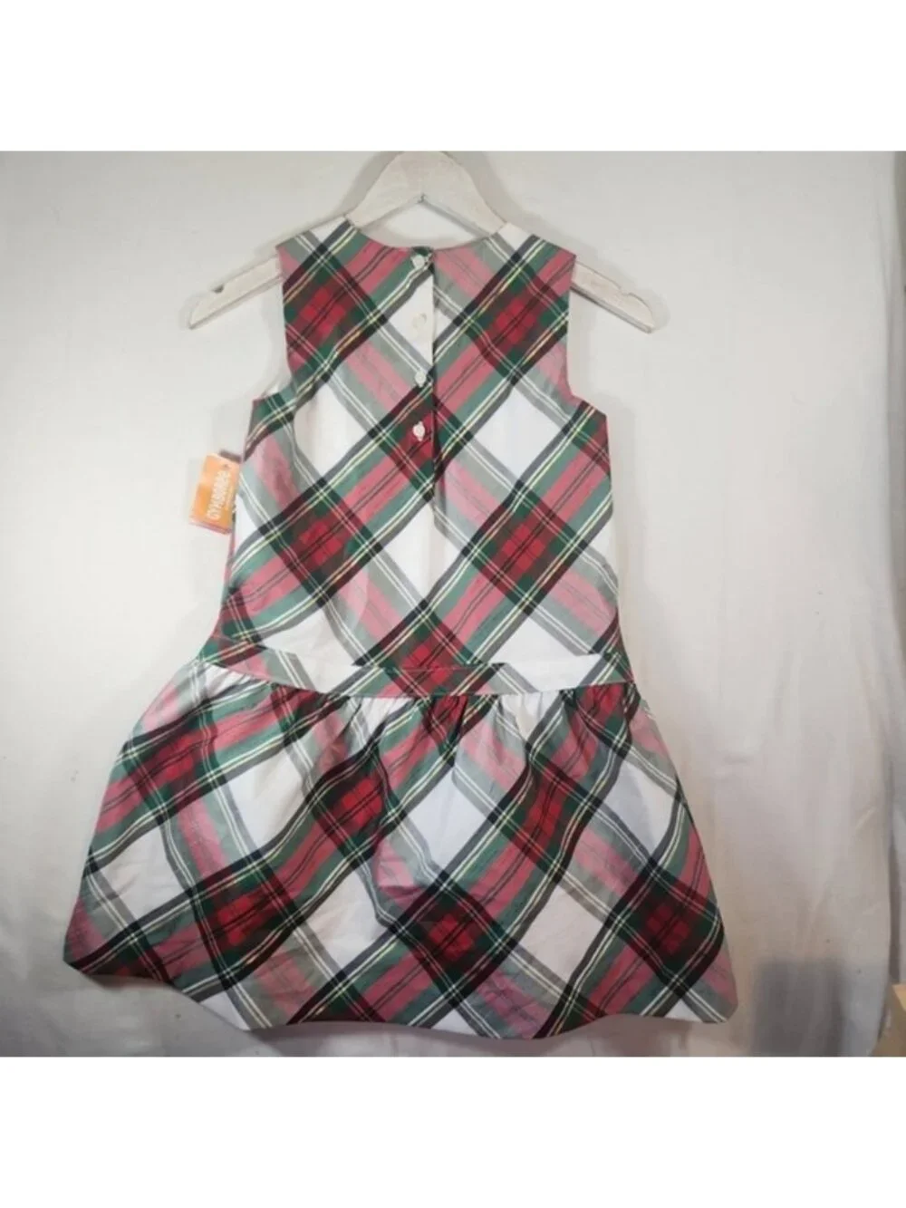 Gymboree Girls Size 10 Red Green Plaid Holiday Christmas Dress Gold Metallic NWT